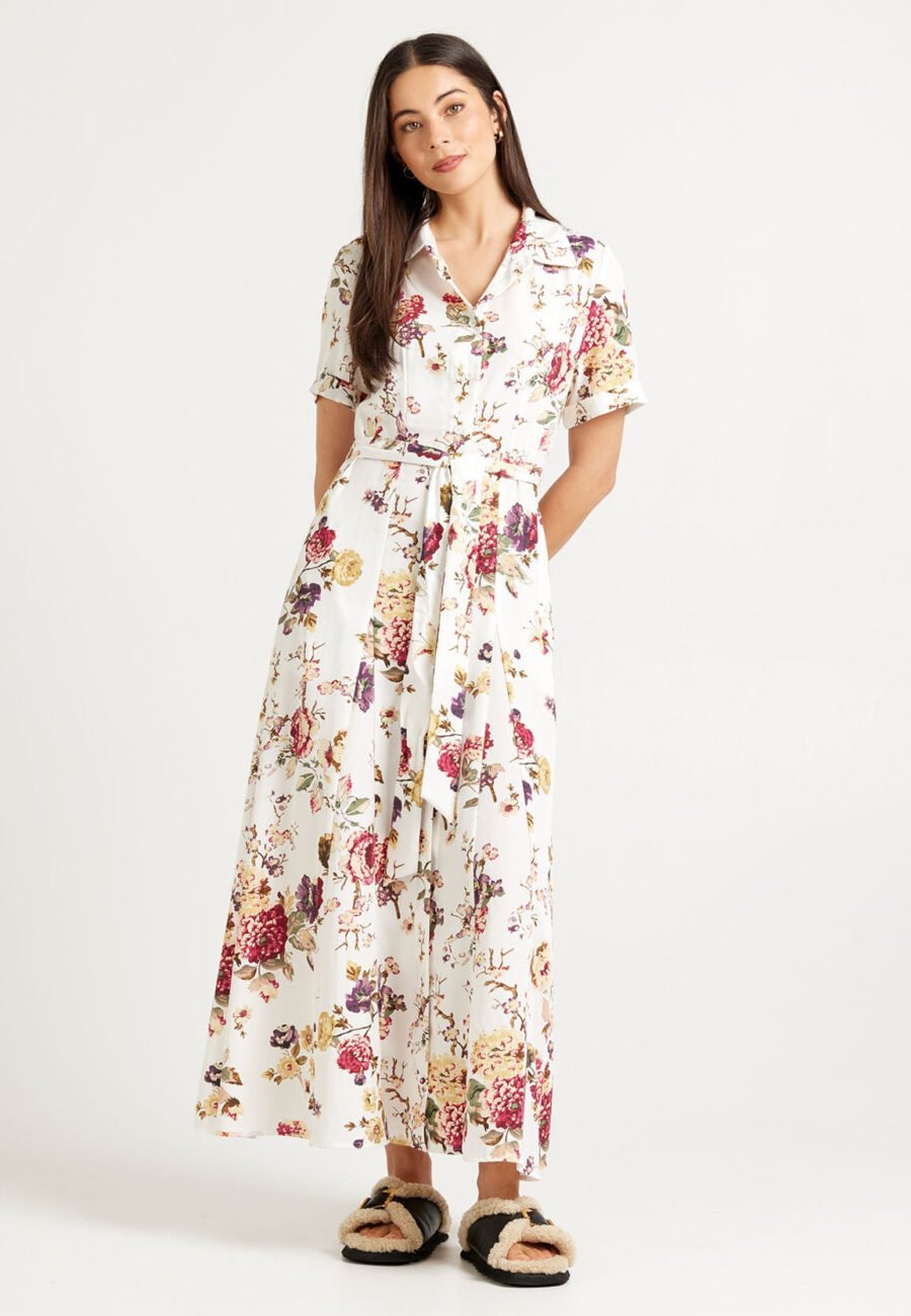 Godet Shirt Dress | Vintage Floral