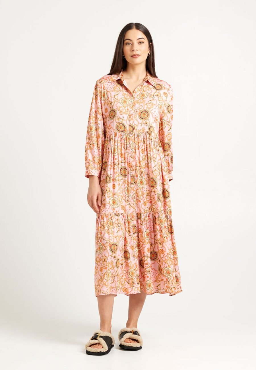 Soleil Dress | Pink Medallion