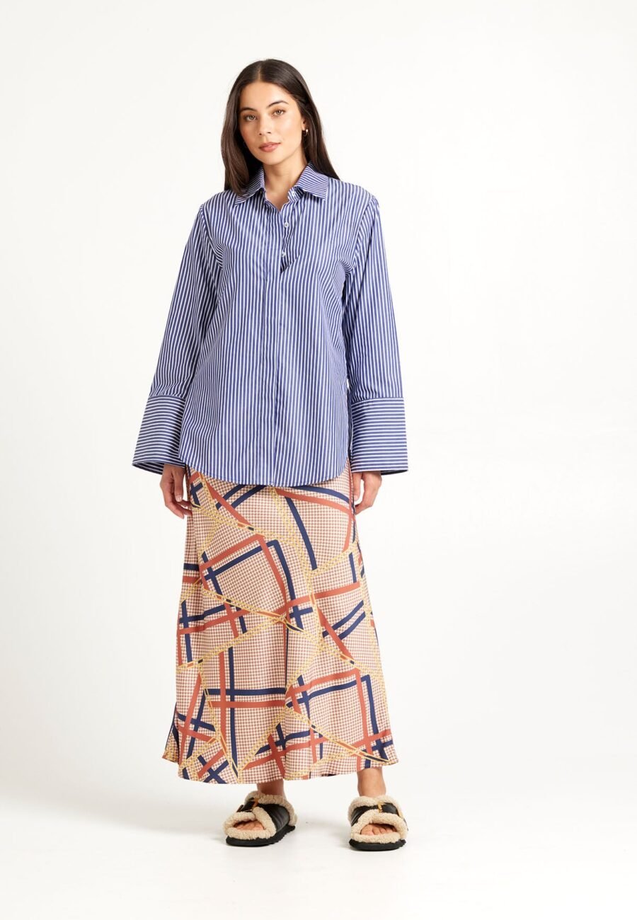 Dom Skirt | Herringbone Print