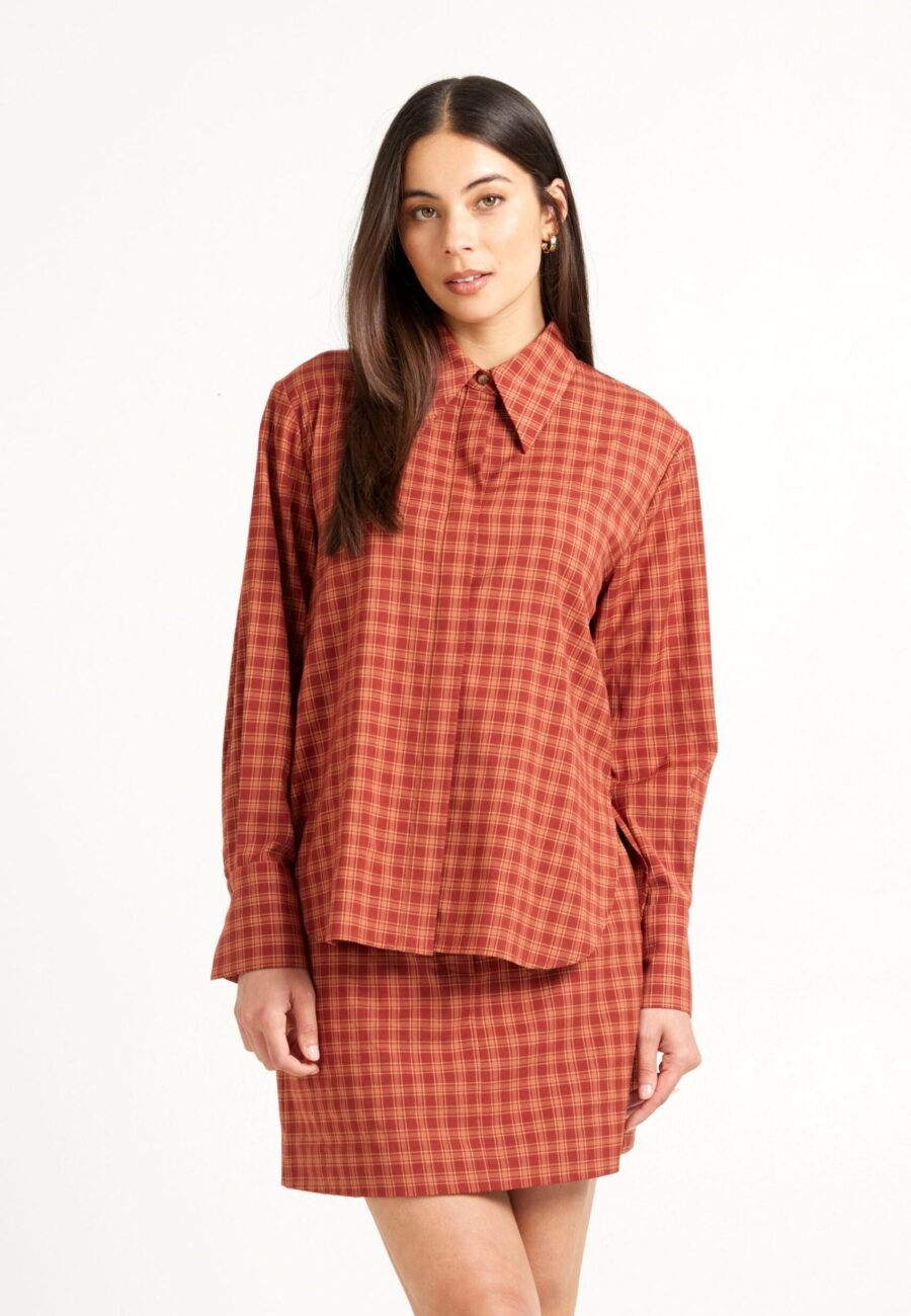 George Shirt | Brick Plaid