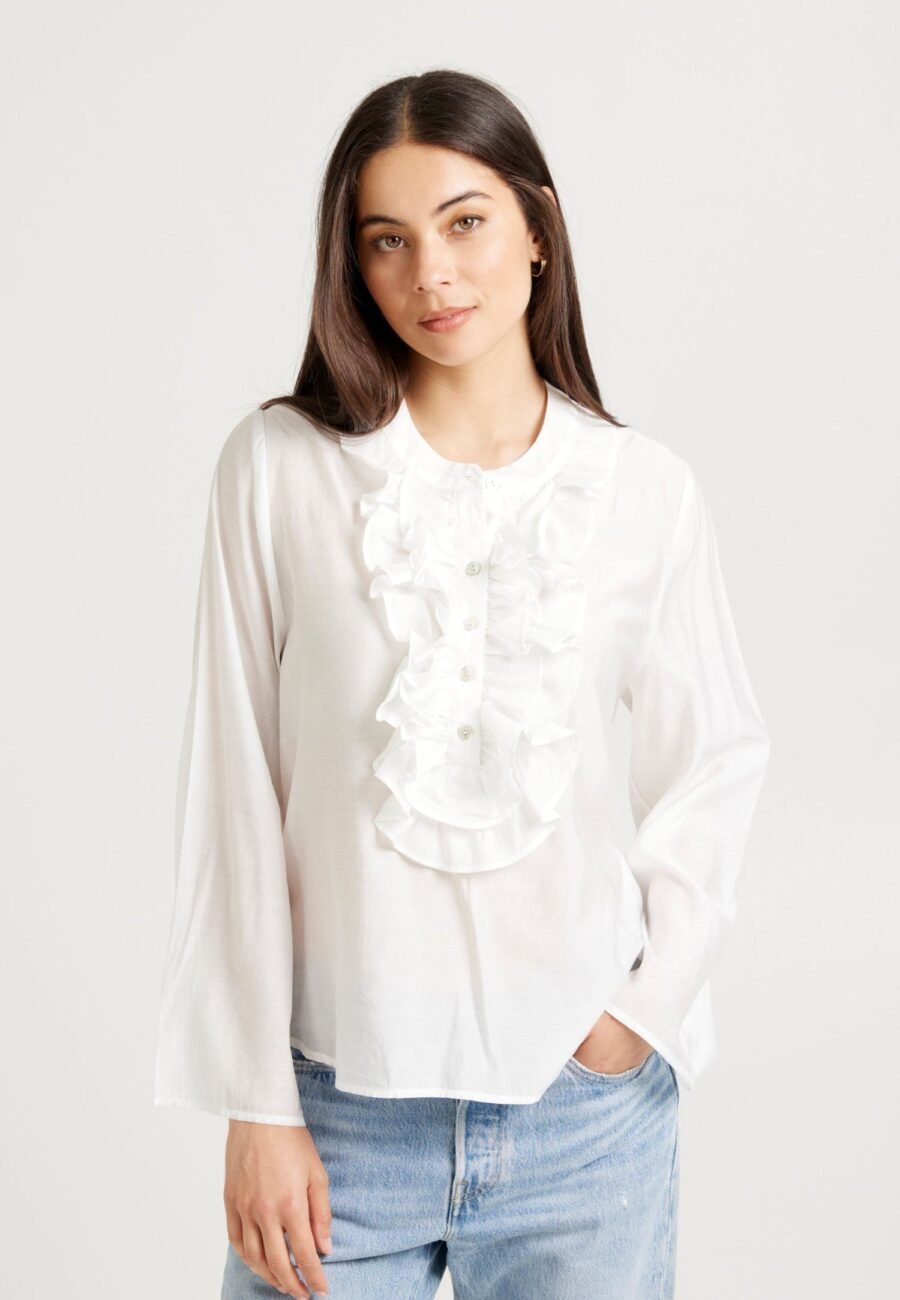 Ruffle Top | White